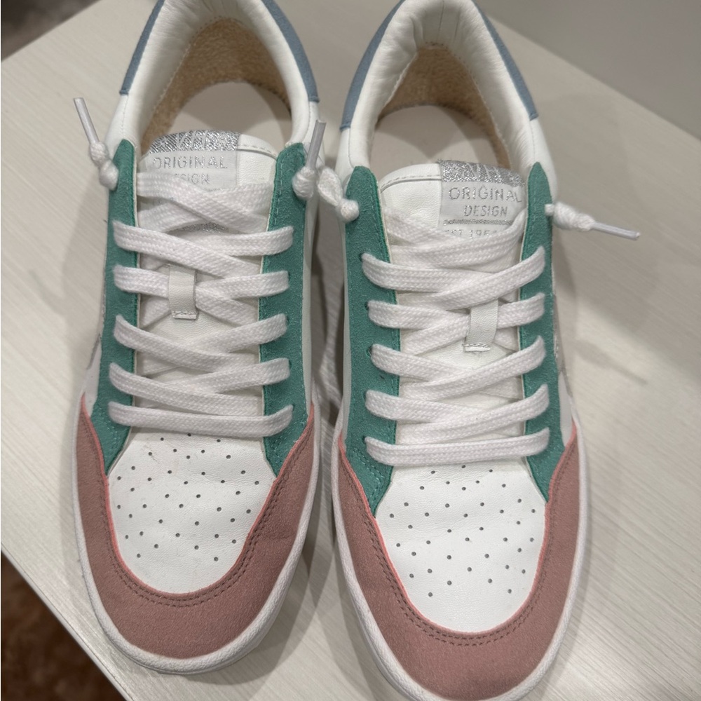 Vintage Havana White, Green & Pink Women's Sneakers